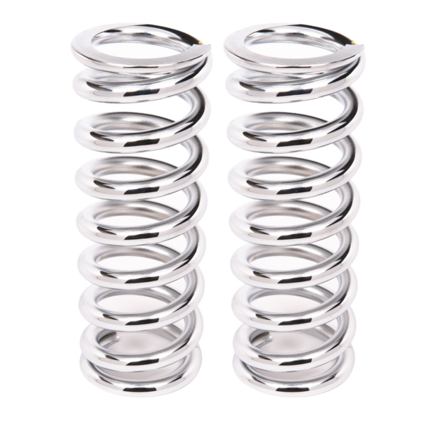 Aldan American Coil-Over-Spring, 200 lbs./in. Rate, 10 in. Length, 2.5 in. I.D. Chrome, Pair